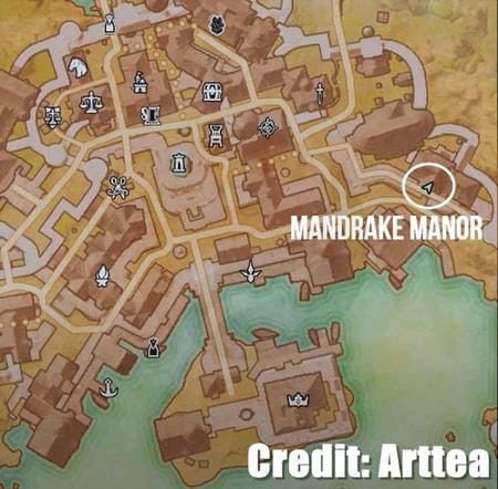 How to Make Gold in ESO High Isle - Mandrake Manor location